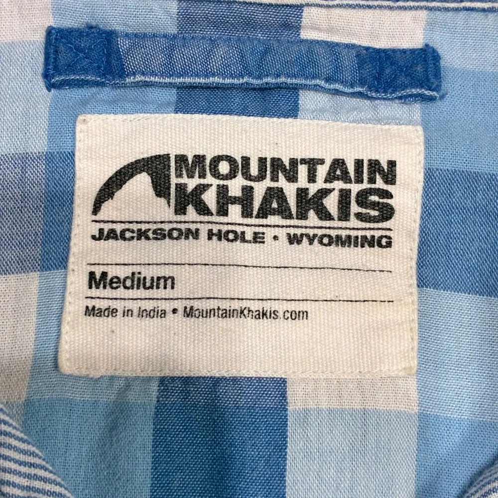 Mountain Khakis Shirt Mens M Blue Buffalo Check Button Down Long Sleeve Outdoor‎